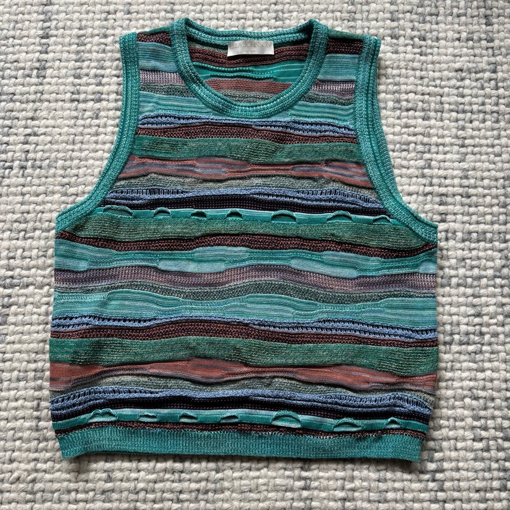 Ulla Johnson Multicolor Knit Crop Top - Picture 2 of 6